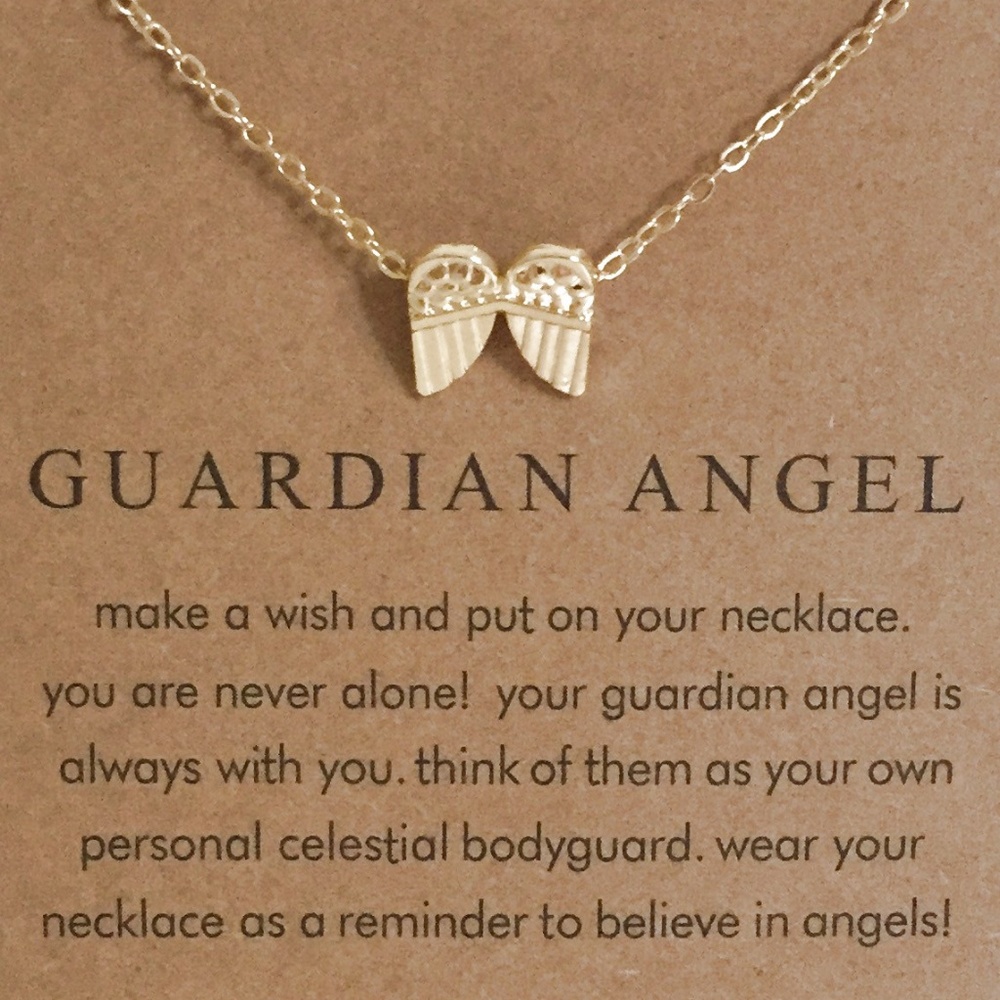 Guardian Angel Inspirational Gold Necklace New!
